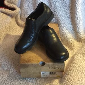 Born Abby Slip-On Loafers Black Sz 8.5 W31922